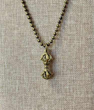 Load image into Gallery viewer, Brass Ball Chain Necklace w/ Pendant
