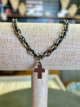 Load image into Gallery viewer, Silver Chain Bracelet with Silver Cross Charm
