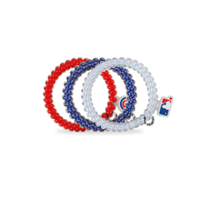 Load image into Gallery viewer, Spiral Hair Coils | Small | Chicago Cubs Hair Ties
