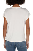 Load image into Gallery viewer, Short Sleeve Cowl Neck Knit Top

