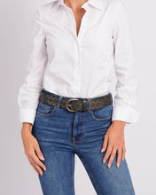 Load image into Gallery viewer, Demi | Oval Buckle Leather Studded Belt
