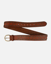 Load image into Gallery viewer, Demi | Oval Buckle Leather Studded Belt
