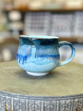 Load image into Gallery viewer, Pottery by Lori Blue Speckled Drippy Mug
