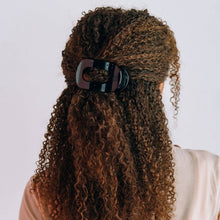 Load image into Gallery viewer, Round Flat Hair Clip | Med. | Jet Black

