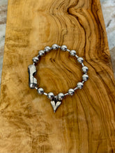 Load image into Gallery viewer, Locally Made Ball Chain Bracelet with Heart Charm
