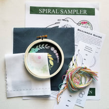 Load image into Gallery viewer, Spiral Sampler Beginner Embroidery Kit
