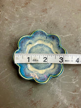 Load image into Gallery viewer, Pottery by Lori Scalloped Blue Trinket Tray
