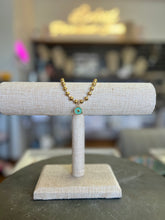 Load image into Gallery viewer, Gold Ball Chain Bracelet with Enamel Charm
