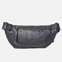 Load image into Gallery viewer, Amsterdam Heritage Barink Black Leather Fanny Waist Bag
