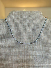 Load image into Gallery viewer, 18K Rhodium Chain with Round CZ Choker (sm)
