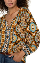 Load image into Gallery viewer, Liverpool Los Angeles Long Sleeve Button Front Woven Blouse
