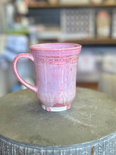 Load image into Gallery viewer, Pottery by Lori Pink Drippy Mug
