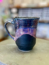 Load image into Gallery viewer, Pottery by Lori Drippy Black Iridescent Mug
