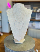 Load image into Gallery viewer, Locally Handmade Open Heart Necklaces (.925 Sterling Silver)
