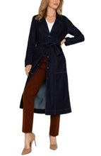 Load image into Gallery viewer, Liverpool Los Angeles Notch Collar Duster Jacket w/ Self Belt
