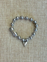 Load image into Gallery viewer, Silver Ball Chain Bracelet with Silver Heart Charm
