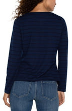 Load image into Gallery viewer, Liverpool Los Angeles Long Sleeve Miter Front Boat Neck Knit Top
