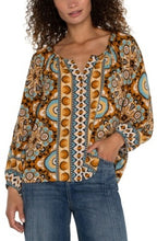 Load image into Gallery viewer, Liverpool Los Angeles Long Sleeve Button Front Woven Blouse
