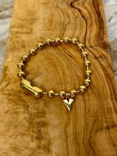 Load image into Gallery viewer, Locally Made Ball Chain Bracelet with Heart Charm

