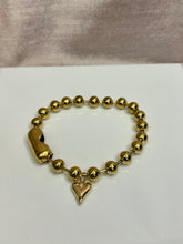 Load image into Gallery viewer, Locally Made Ball Chain Bracelet with Heart Charm
