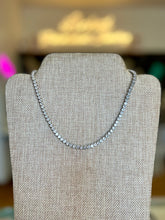 Load image into Gallery viewer, 18K Rhodium &amp; Round Cut CZ Choker (Lg)

