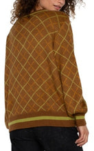 Load image into Gallery viewer, Liverpool Los Angeles Long Sleeve V-Neck Sweater in Caramel Multi
