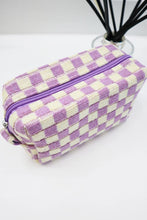 Load image into Gallery viewer, Checkered Knitted Cosmetic Bag
