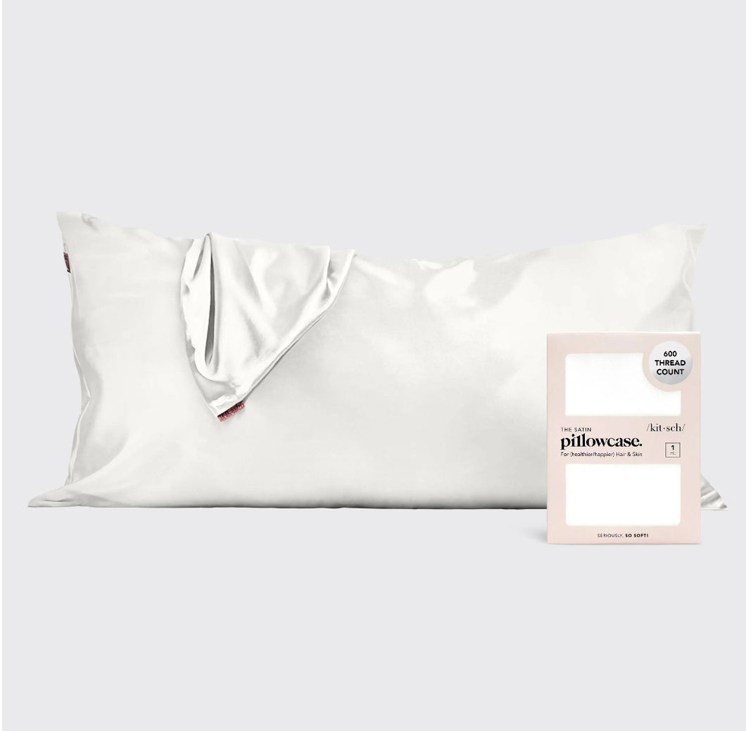 Kitsch Satin Pillowcase in Ivory