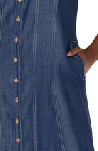Load image into Gallery viewer, Liverpool Los Angeles Sleeveless Button Down Maxi Dress
