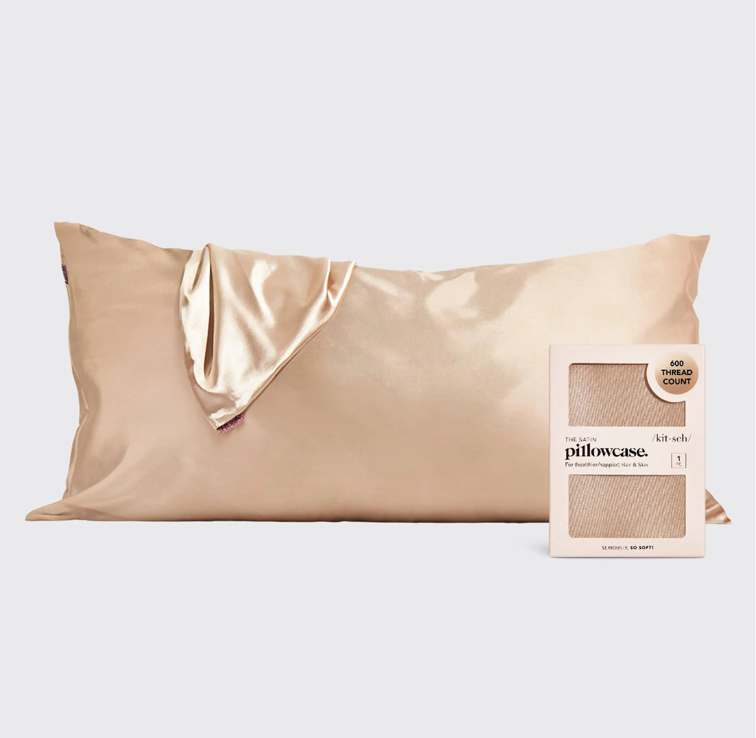 Kitsch Satin Pillowcase in Champagne