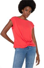 Load image into Gallery viewer, Liverpool Los Angeles Short Sleeve Boat Neck Knit Top

