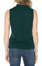 Load image into Gallery viewer, Mock Neck Miter Front Sleeveless Knit Top
