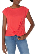 Load image into Gallery viewer, Liverpool Los Angeles Short Sleeve Boat Neck Knit Top

