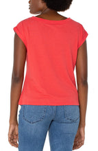 Load image into Gallery viewer, Liverpool Los Angeles Short Sleeve Boat Neck Knit Top
