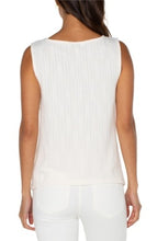 Load image into Gallery viewer, Liverpool Los Angeles Sleeveless Miter-Front Boat Neck in French Cream
