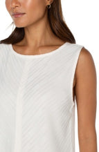 Load image into Gallery viewer, Liverpool Los Angeles Sleeveless Miter-Front Boat Neck in French Cream
