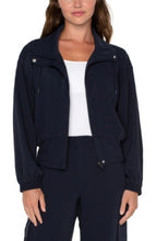 Load image into Gallery viewer, Liverpool Los Angeles Zip Up Dolman Jacket in Lunar Blue
