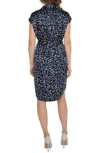 Load image into Gallery viewer, Liverpool Los Angeles Collared Button Front Dress w/ Dolman Sleeve and Removable Belt in Navy Multi
