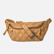 Load image into Gallery viewer, Amsterdam Heritage Beck Diamond Pattern Leather Fanny Waist Bag
