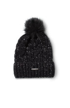 Load image into Gallery viewer, Liverpool Los Angeles Cable Knit Beanie with Faux Fur Pouf
