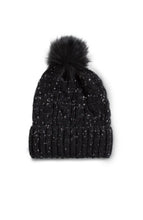 Load image into Gallery viewer, Liverpool Los Angeles Cable Knit Beanie with Faux Fur Pouf
