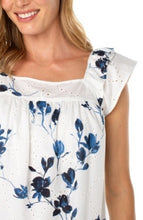 Load image into Gallery viewer, Liverpool Los Angeles Short Sleeve Square Neck Woven Blouse
