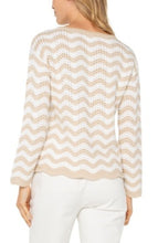 Load image into Gallery viewer, Liverpool Los Angeles Long Sleeve Boat Neck Scallop Hem Sweater
