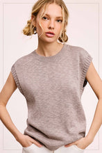 Load image into Gallery viewer, La Miel Loose Fit Sleeveless Ribbed Crew Neck Top
