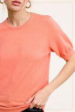 Load image into Gallery viewer, La Miel Super Soft Puffy Sleeve Basic Stretchy Knit Top
