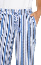 Load image into Gallery viewer, Liverpool Los Angeles Pull On Wide Leg in White &amp; Blue Multi Stripe
