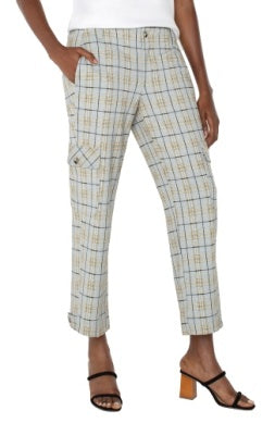 Liverpool Los Angeles Utility Cargo Crop w/ Tab Hem