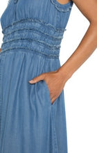 Load image into Gallery viewer, Liverpool Los Angeles Smocked V-Neck Fray Maxi Dress
