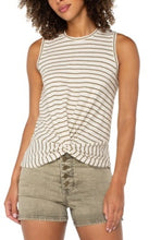Load image into Gallery viewer, Liverpool Los Angeles Sleeveless Knit Tee with Front Twist

