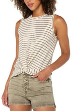Load image into Gallery viewer, Liverpool Los Angeles Sleeveless Knit Tee with Front Twist
